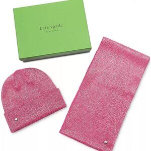 Kate Spade Hat and Scarf Gift Set - Pink Sparkle